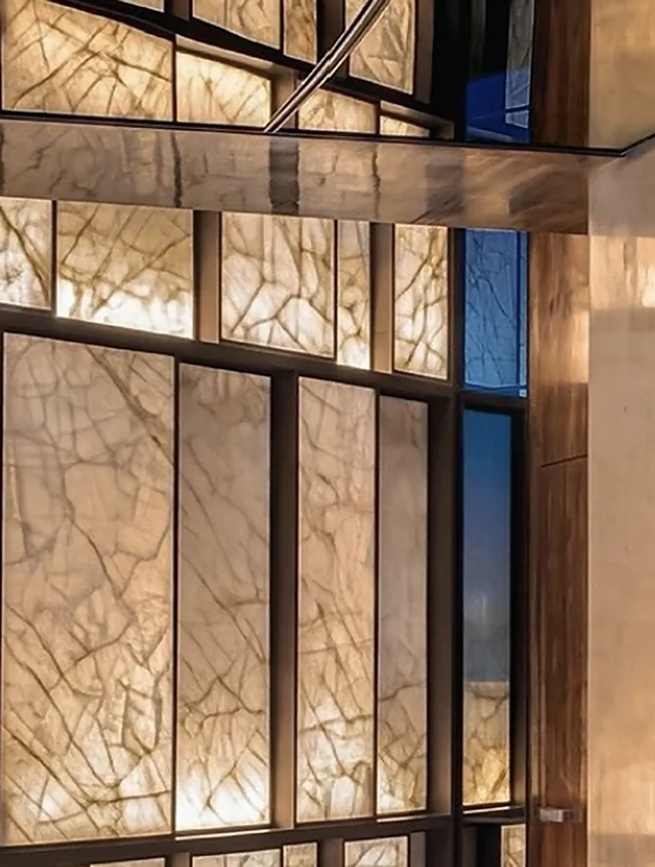 Illuminated facade panels at Palis Royale